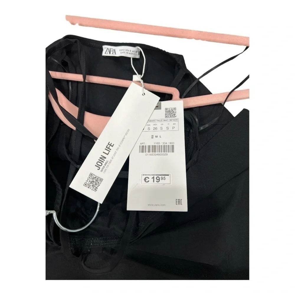 Zara Black  Bow Bodysuit woman’s size S New with tag